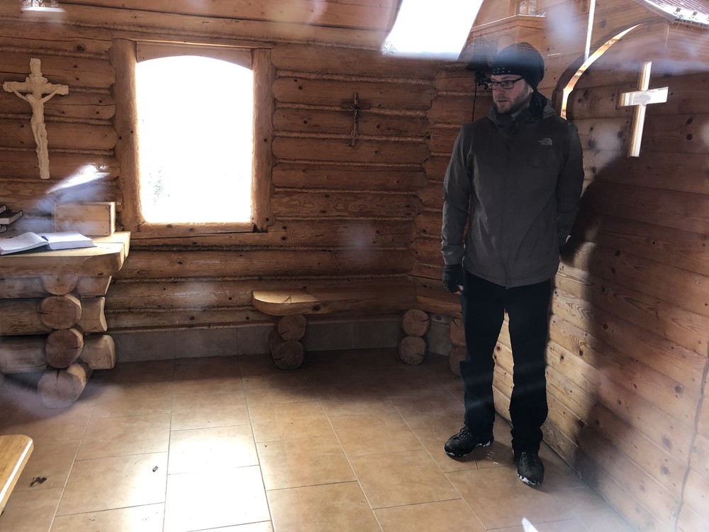 S Martinem v kapličce na "Malé Rači"