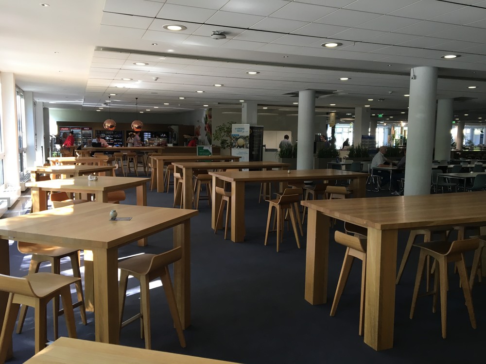 Dole v kantýně si vždy koupím preclíky a procházím si denní plán.