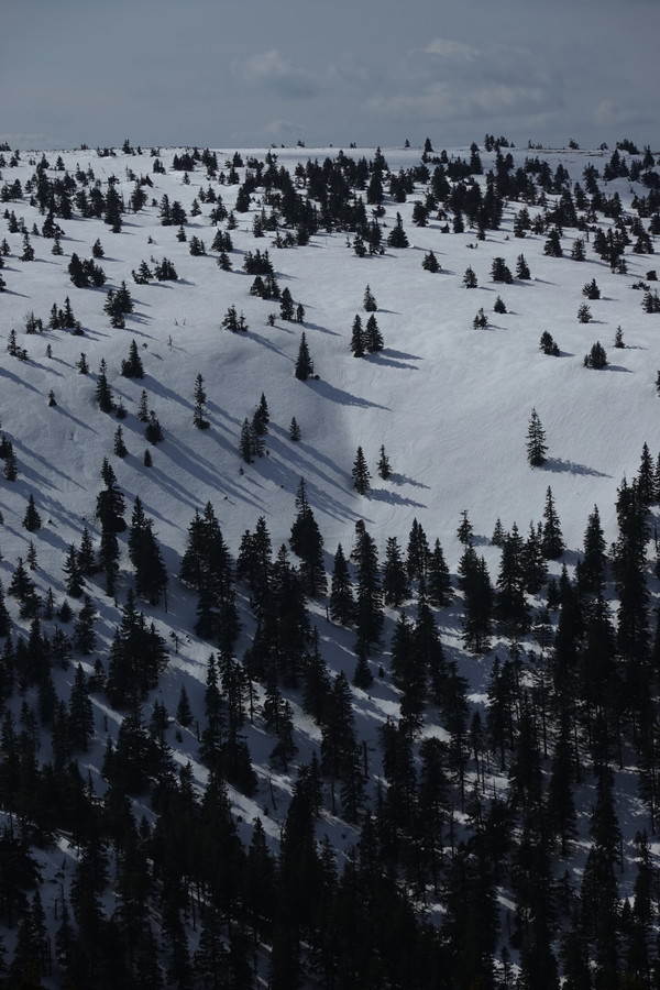 Naše stopy v pravé části kotlíku