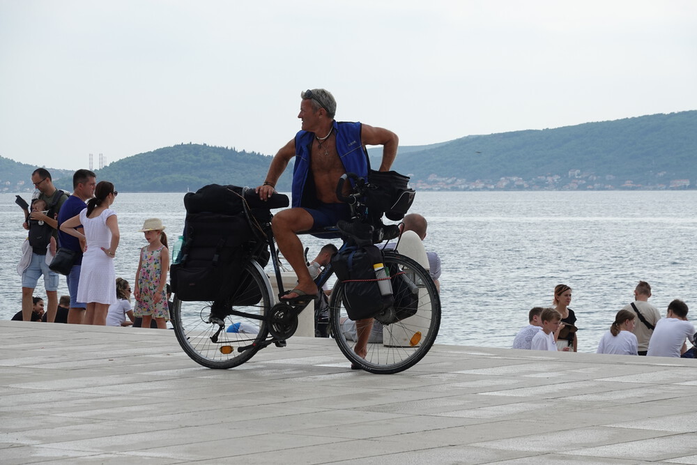 Bikepacker v Zadaru