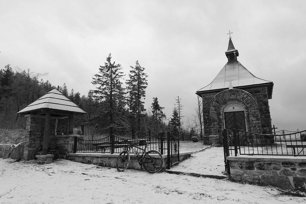 První krátký odpočinek na Muřinkovém vrchu