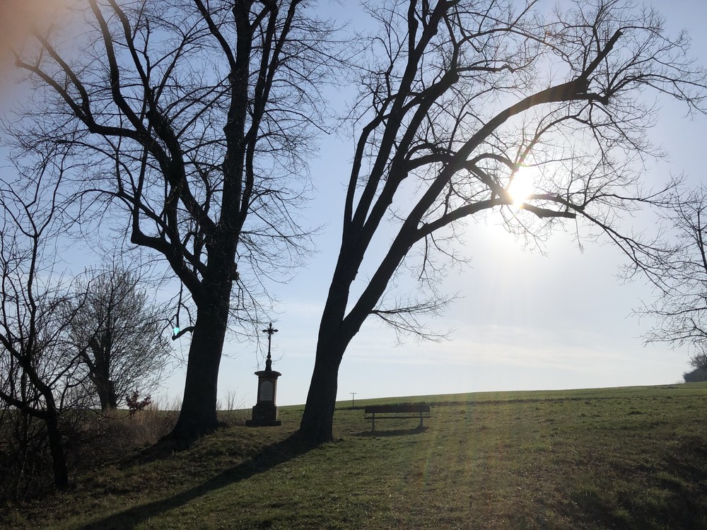 Stoupání na hřeben nad Blanskem