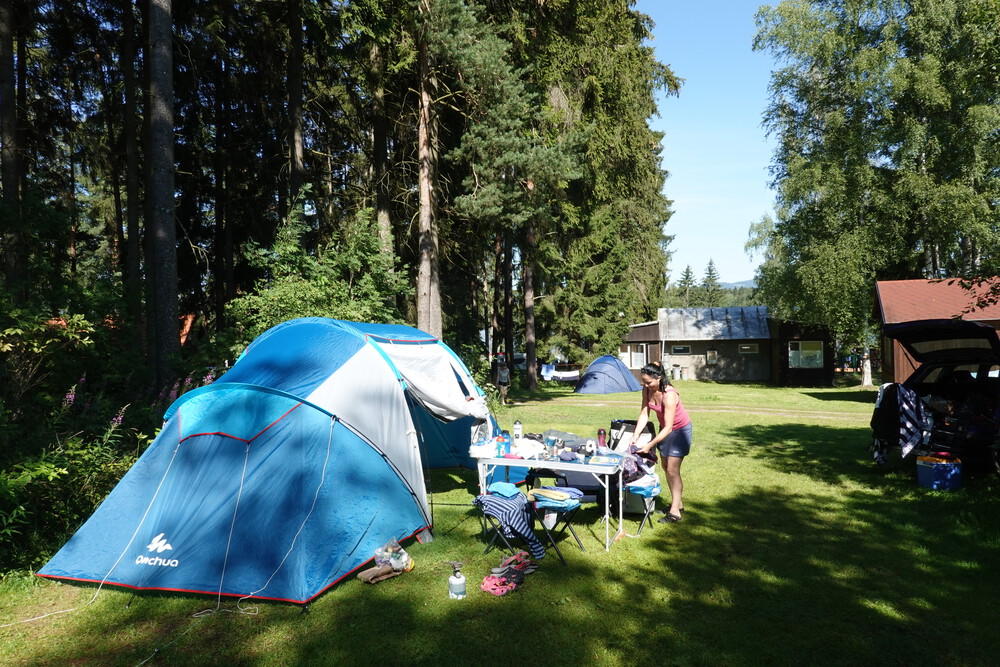 Odpoledne po přejezdu na Lipno