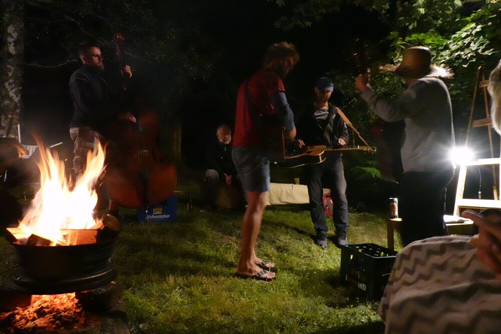 Basa, dobro, kytary, harmonika, banjo