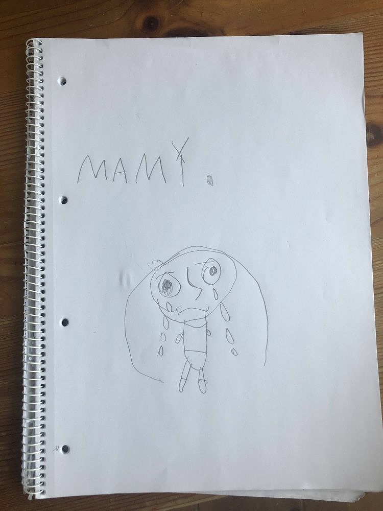 Tohle kreslila Áďa ráno před odchodem na příměstský tábor