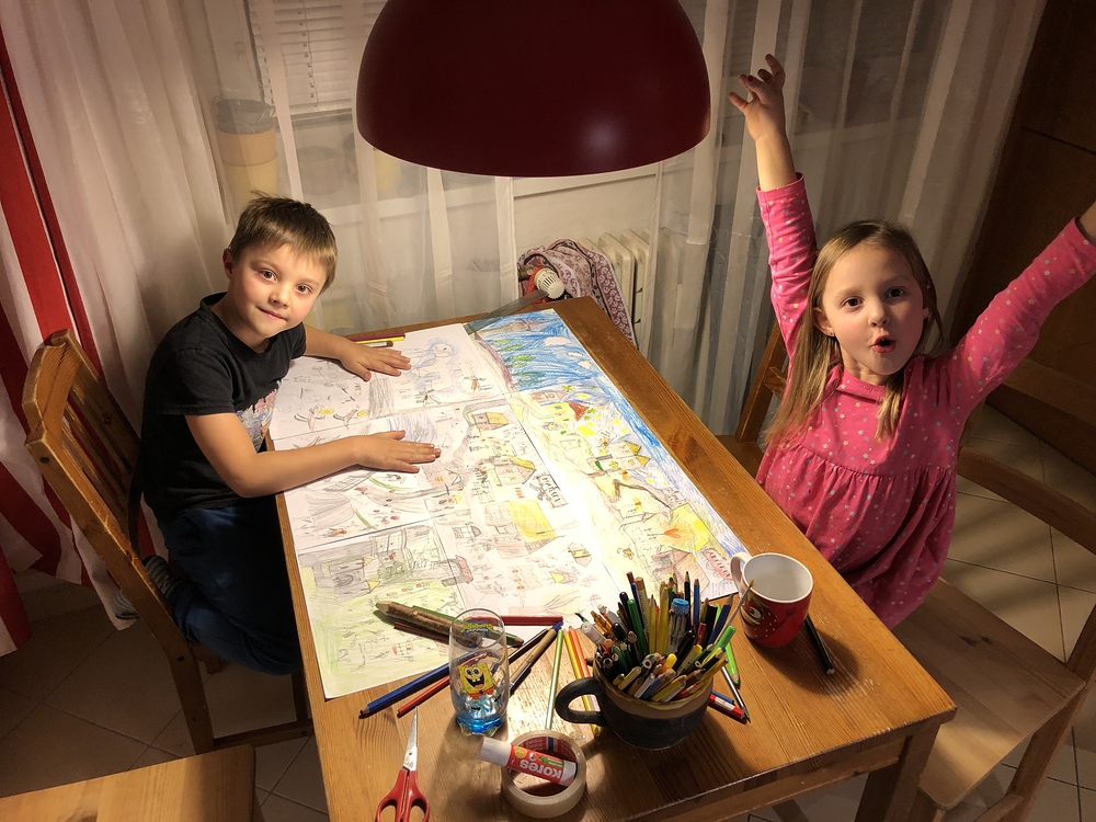 Velké kreslení doma v teple
