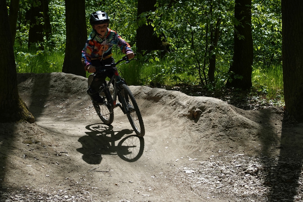 Malý lesní areál pro kola