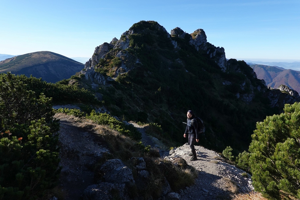 Vrchol (vzadu) na dosah