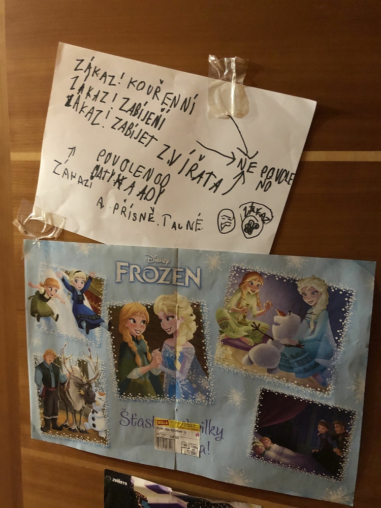 Taky výzdoba - dveře dětského pokojíku