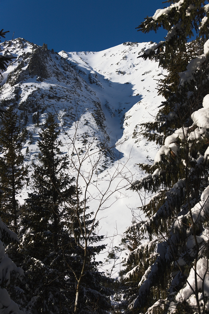Pohled doprava (to jsem jel na lyžích)