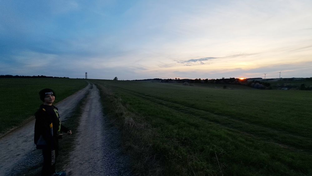 Mates, rozhledna Kopaninka a západ slunce