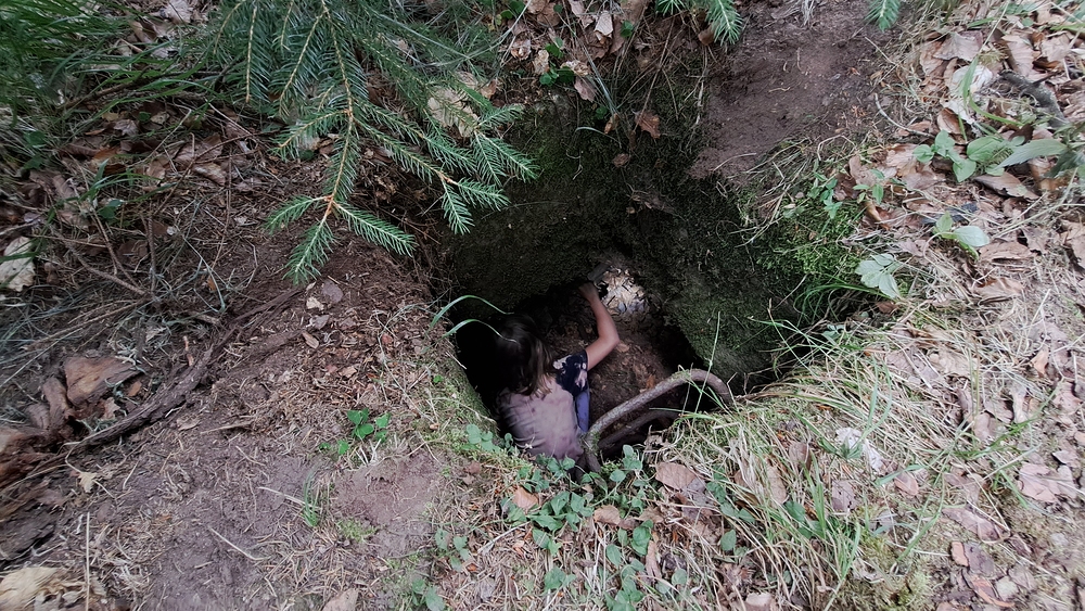 Záchrna žabek z kabelové šachty opevnění