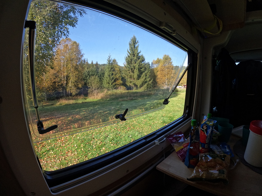 Výhled od snídaně