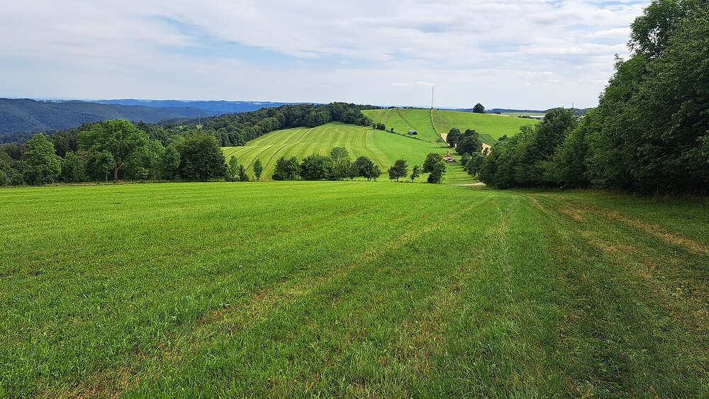 Zelená značka nad obcí Cotkytle