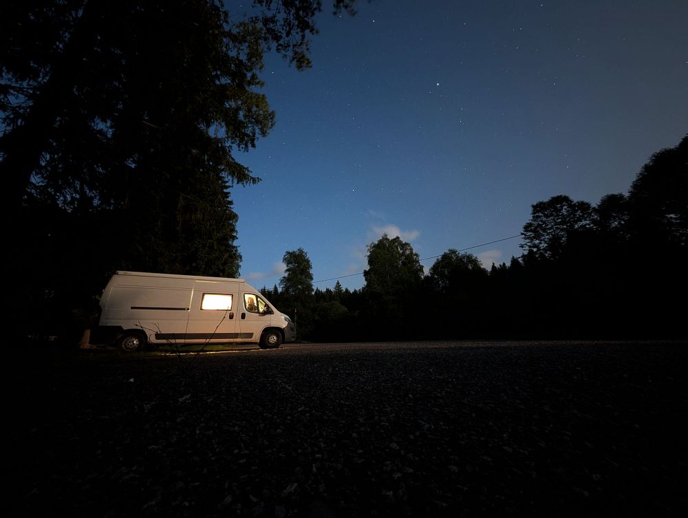 První noc na Šumavě