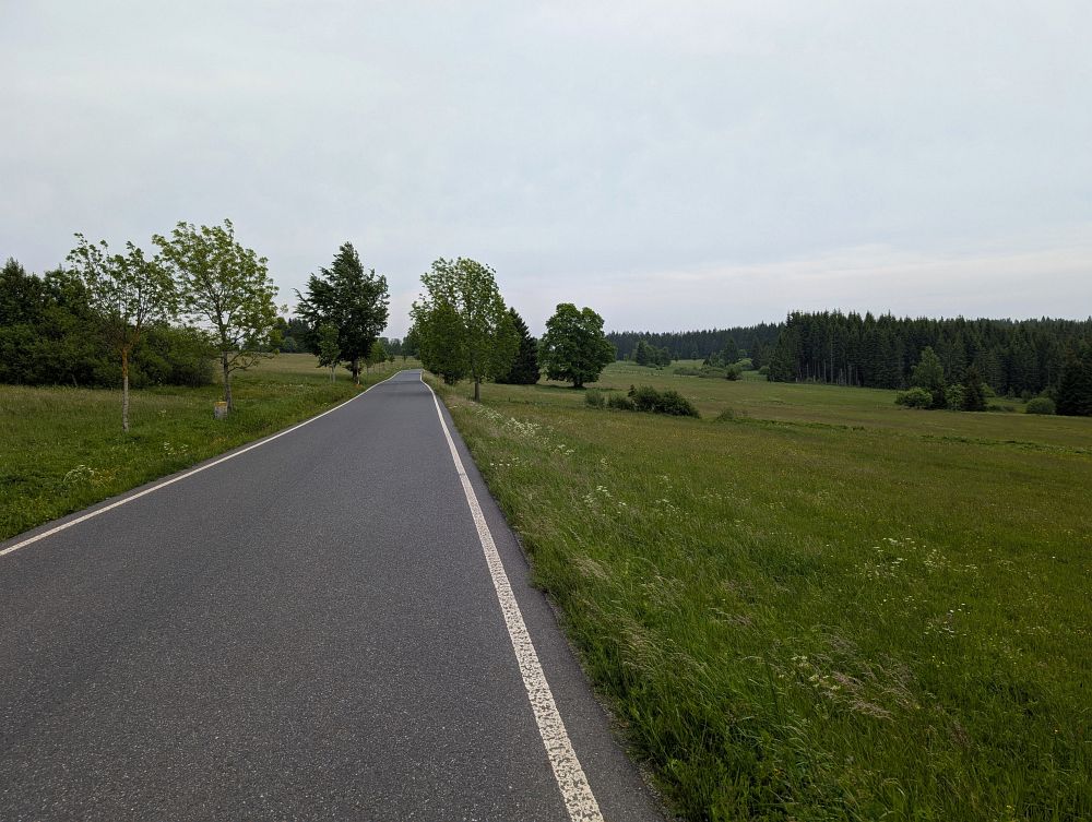 Zhůří - nejvyšší bod trasy