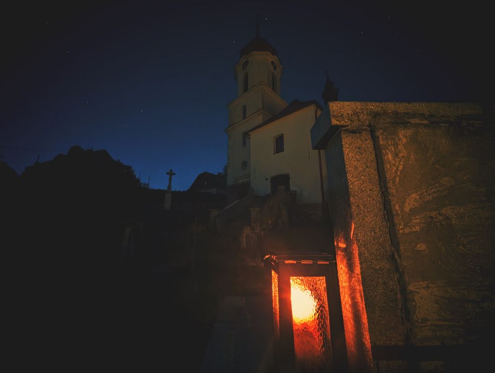 Před nočním přejezdem do Krušných hor