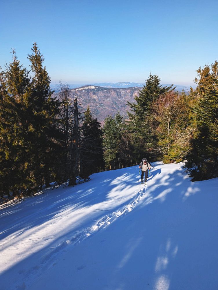 Na hřebeni, tudy pojedeme dolů